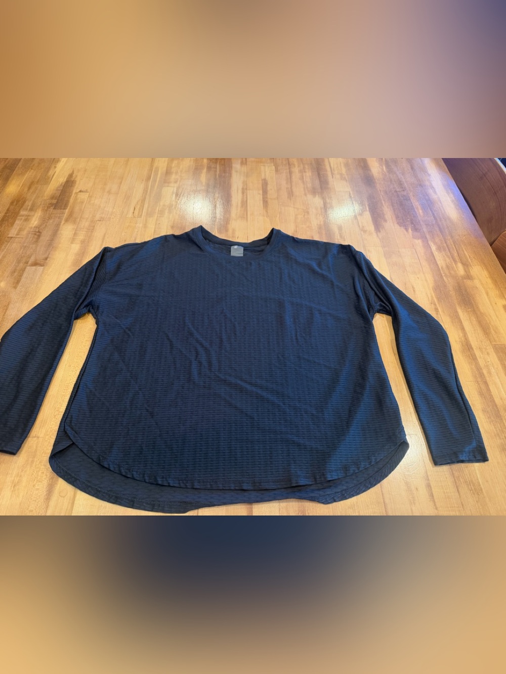 CALIA by Carrie Underwood Black Long Sleeve Waffle Tee